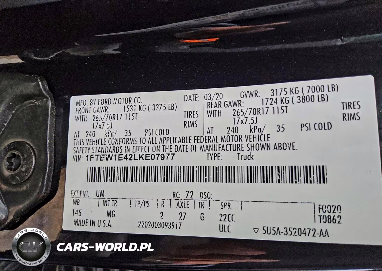 2020 Ford F150 Supercrew VIN:1FTEW1E42LKE07977 - 12