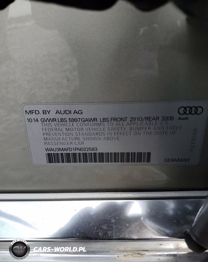 2015 Audi A8 L Tdi Quattro VIN:WAU3MAFD1FN022583 - 12