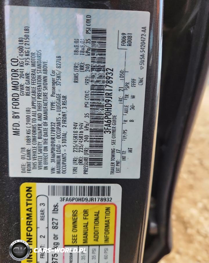 2018 Ford Fusion Se VIN:3FA6P0HD9JR178932 - 13