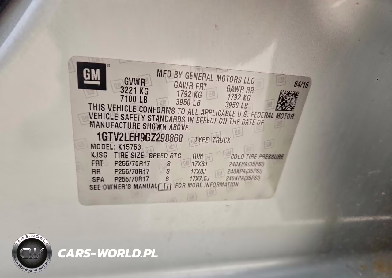 2016 GMC Sierra K1500 VIN:1GTV2LEH9GZ290860 - 12