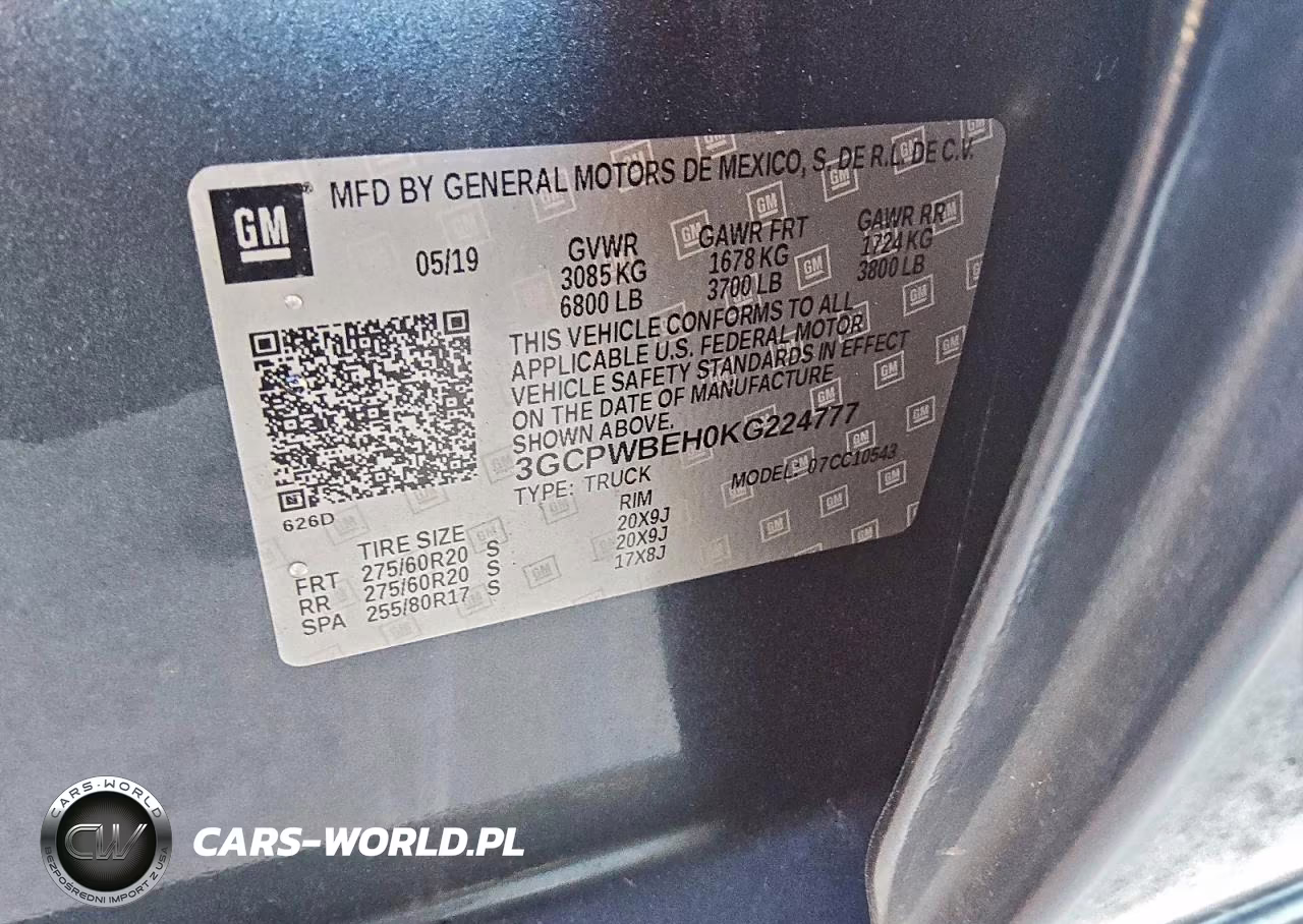 2019 Chevrolet Silverado C1500 Custom VIN:3GCPWBEH0KG224777 - 12