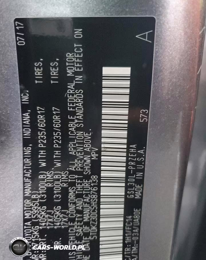 2017 Toyota Sienna Le VIN:5TDKZ3DC5HS876138 - 13