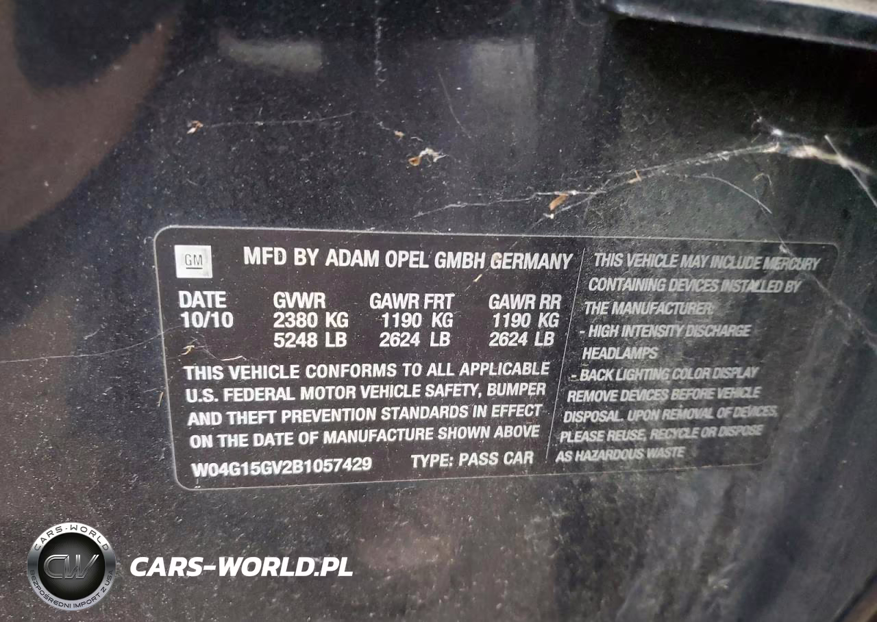 2011 Buick Regal Cxl VIN:W04G15GV2B1057429 - 12