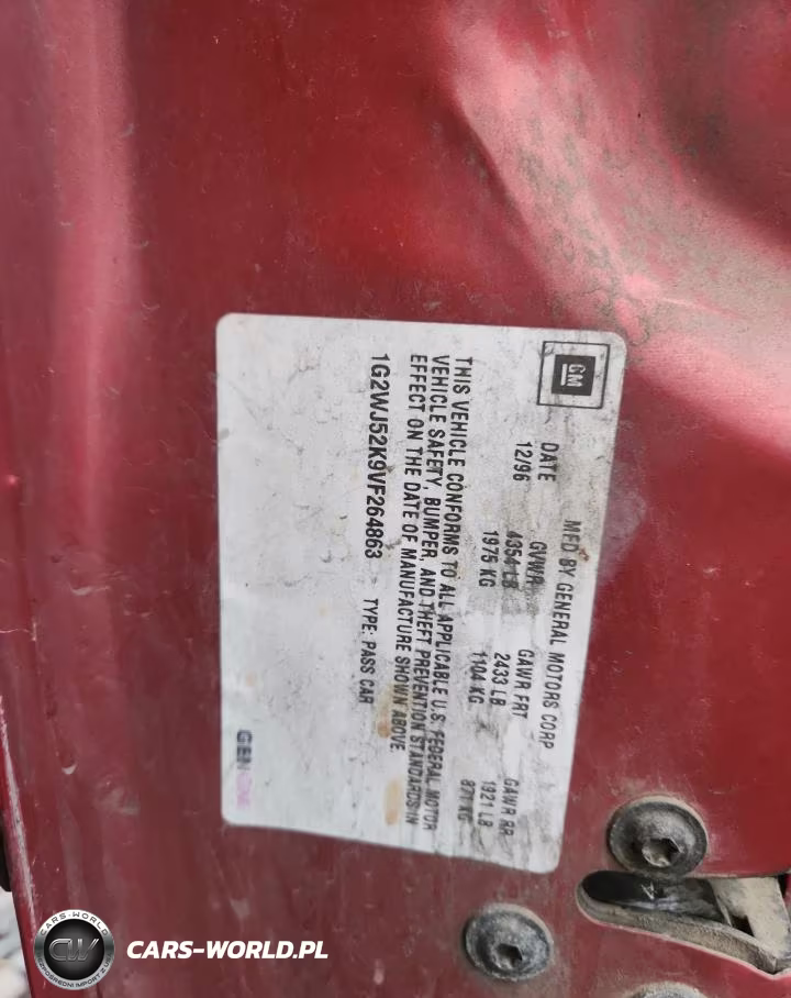 1997 Pontiac Grand Prix Se VIN:1G2WJ52K9VF264863 - 12