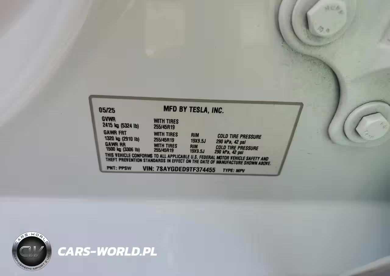 2026 Tesla Model Y VIN:7SAYGDED9TF374455 - 12