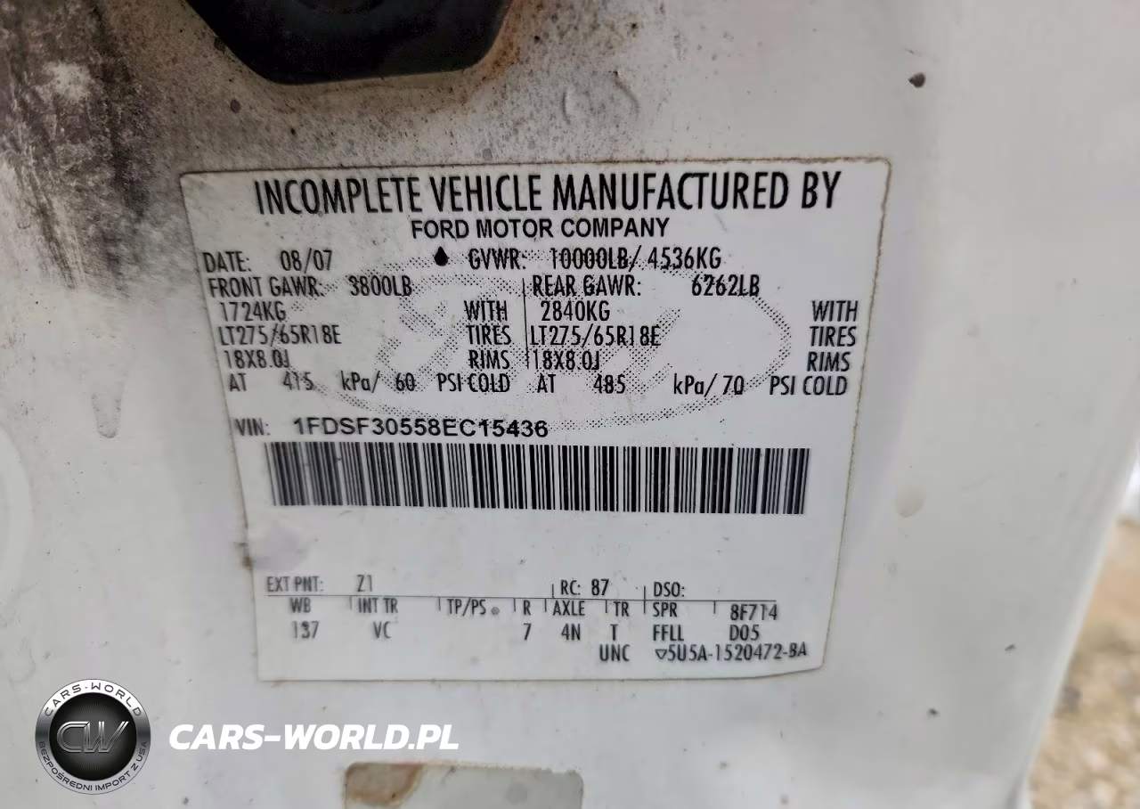 2008 Ford F350 Utility - Service Truck VIN:1FDSF30558EC15436 - 12
