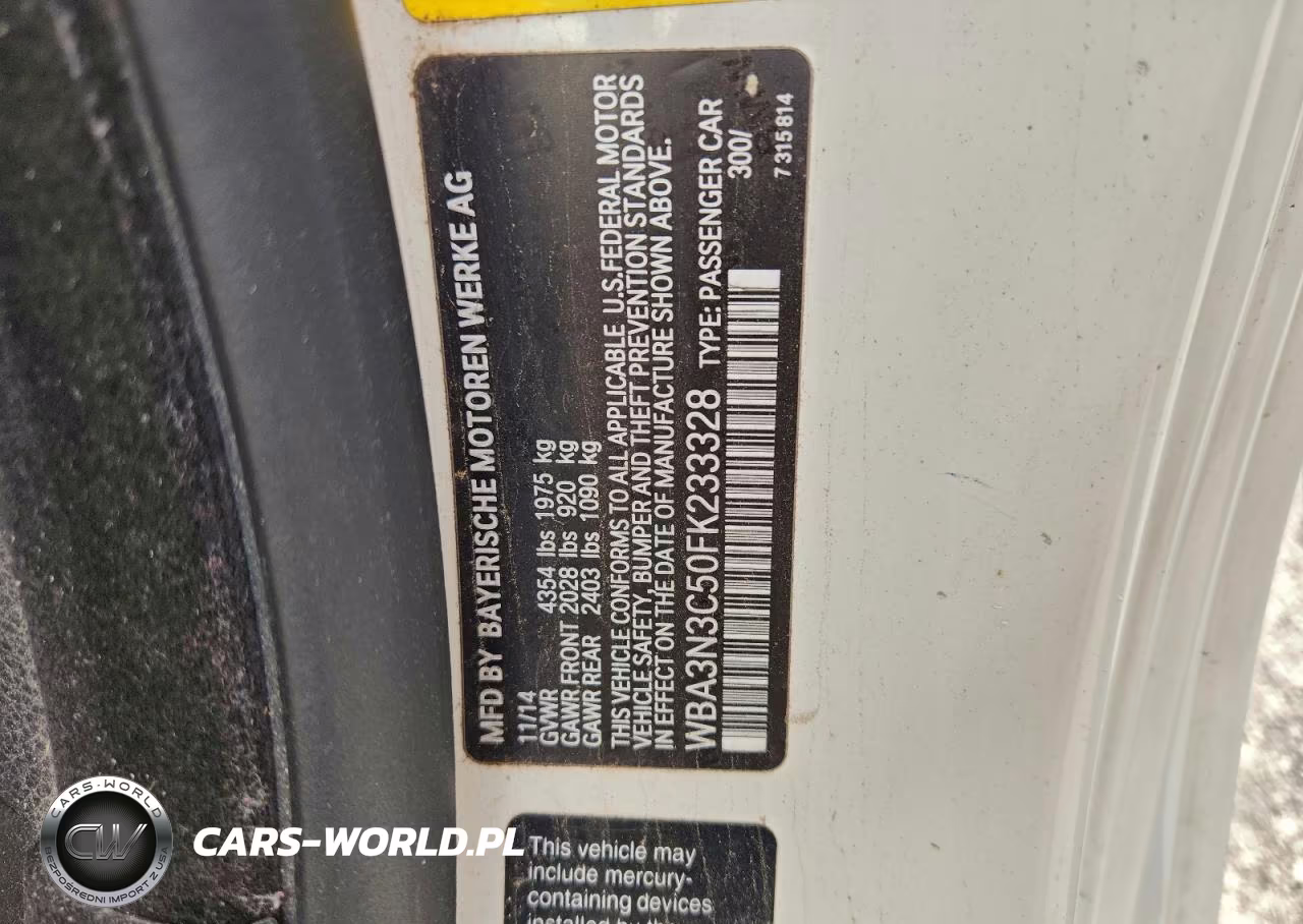 2015 BMW 428 I VIN:WBA3N3C50FK233328 - 12
