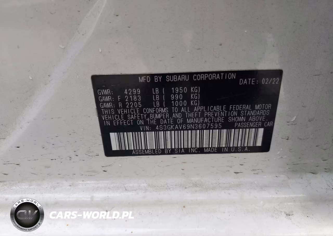 2022 Subaru Impreza Premium VIN:4S3GKAV69N3607595 - 12