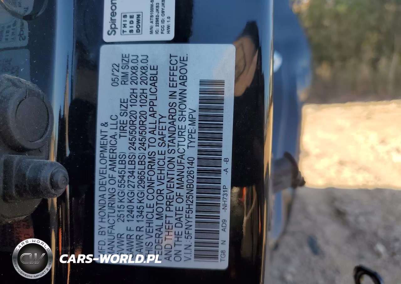 2022 Honda Pilot Se VIN:5FNYF5H25NB026140 - 13