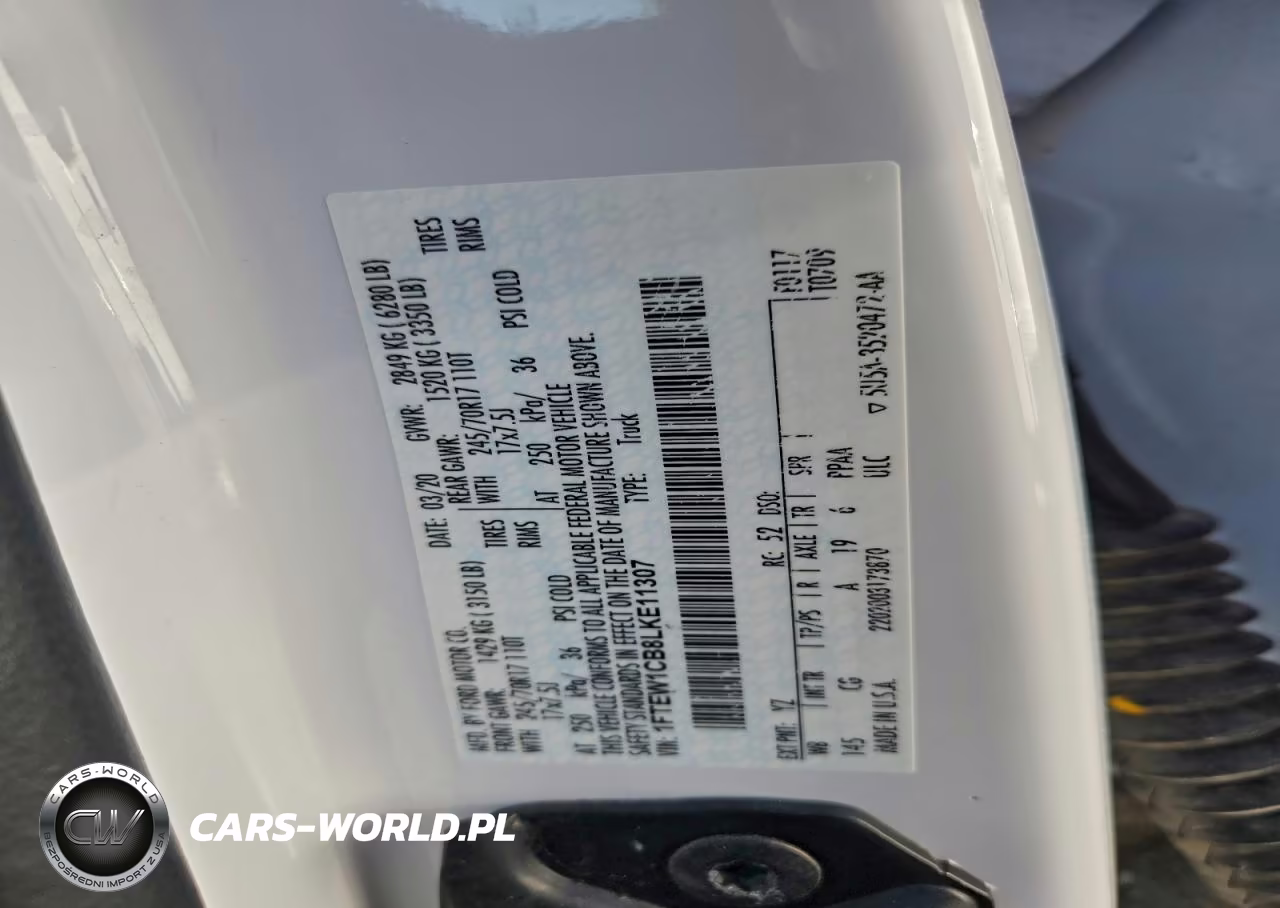 2020 Ford F150 Supercrew VIN:1FTEW1CB8LKE11307 - 12