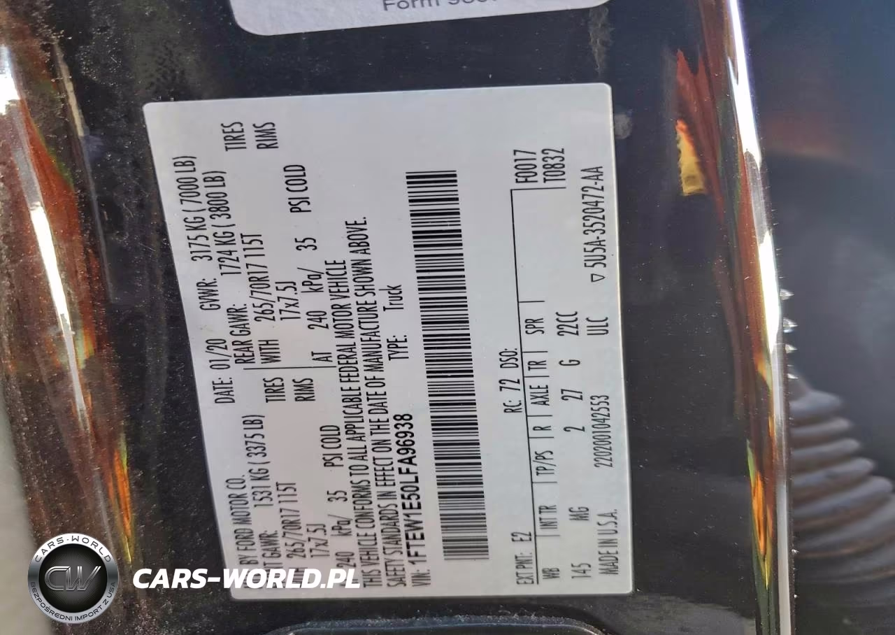 2020 Ford F150 Supercrew VIN:1FTEW1E50LFA96938 - 13