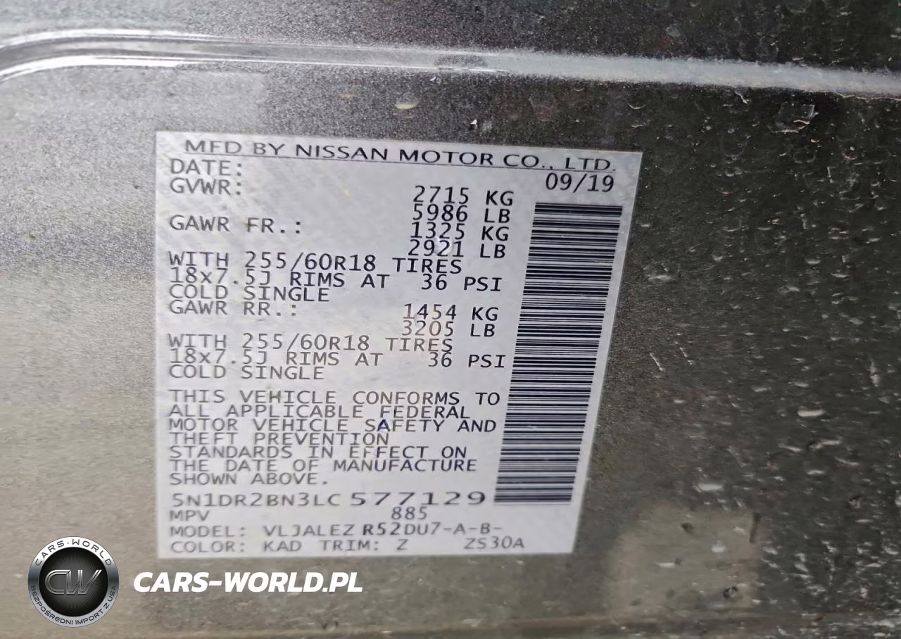 2020 Nissan Pathfinder Sv VIN:5N1DR2BN3LC577129 - 13