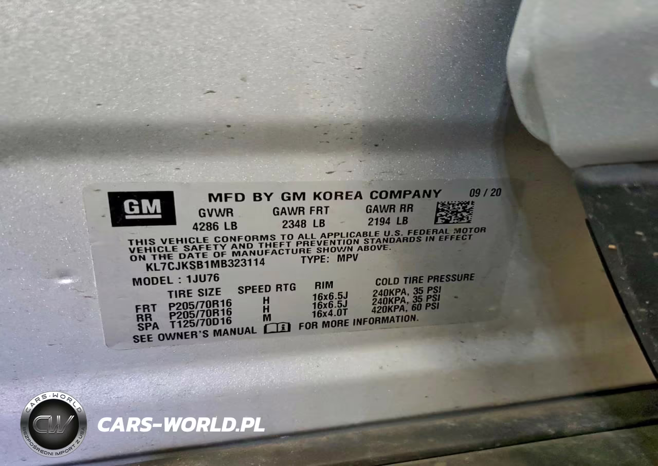 2021 Chevrolet Trax Ls VIN:KL7CJKSB1MB323114 - 12