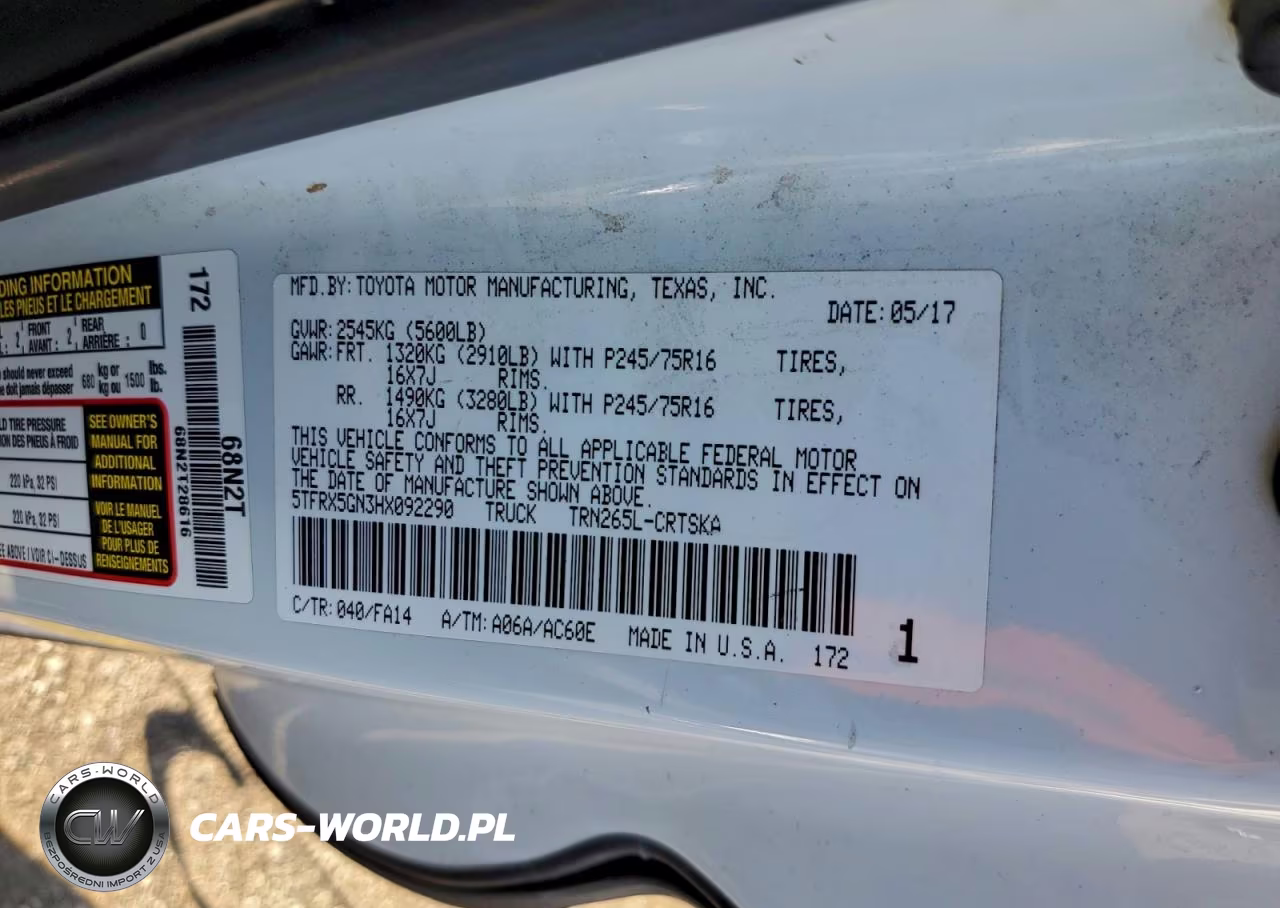 2017 Toyota Tacoma Access Cab VIN:5TFRX5GN3HX092290 - 12