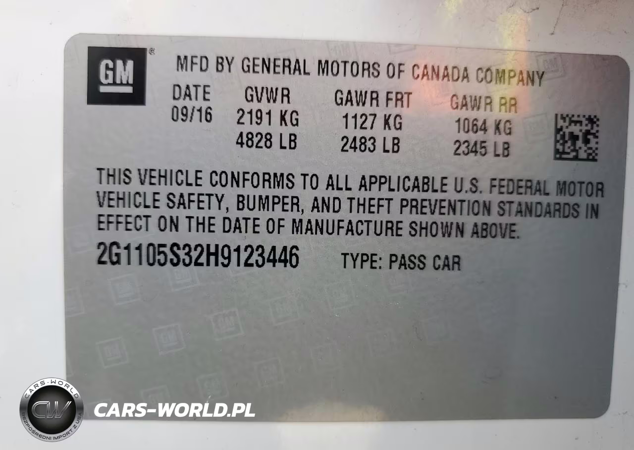 2017 Chevrolet Impala Lt VIN:2G1105S32H9123446 - 12
