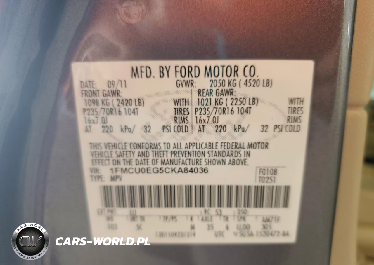 2012 Ford Escape Limited VIN:1FMCU0EG5CKA84036 - 13
