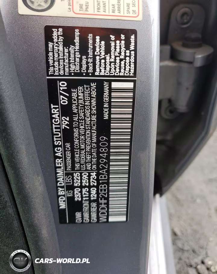 2011 Mercedes-Benz E 350 Bluetec VIN:WDDHF2EB1BA294809 - 12