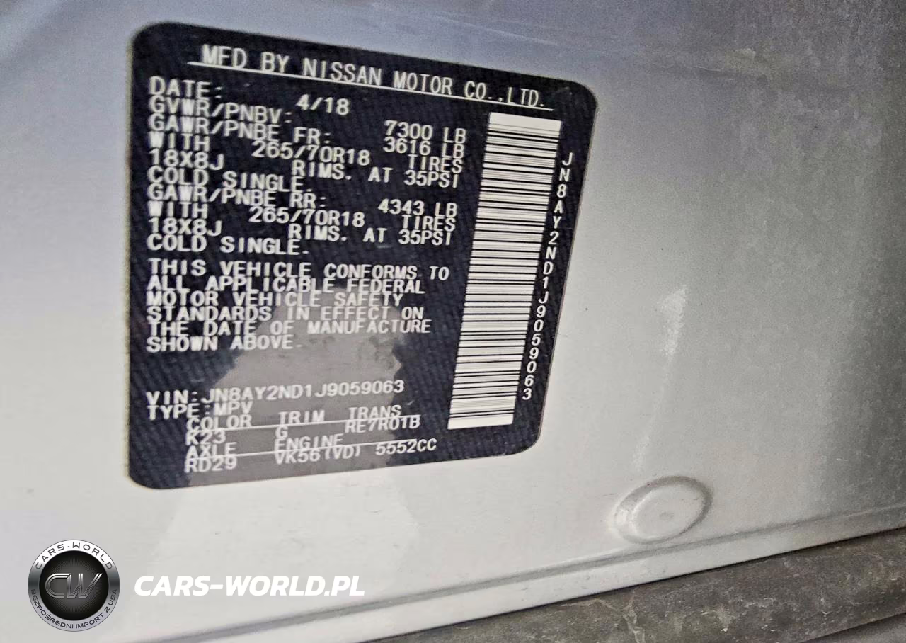 2018 Nissan Armada Sv VIN:JN8AY2ND1J9059063 - 13