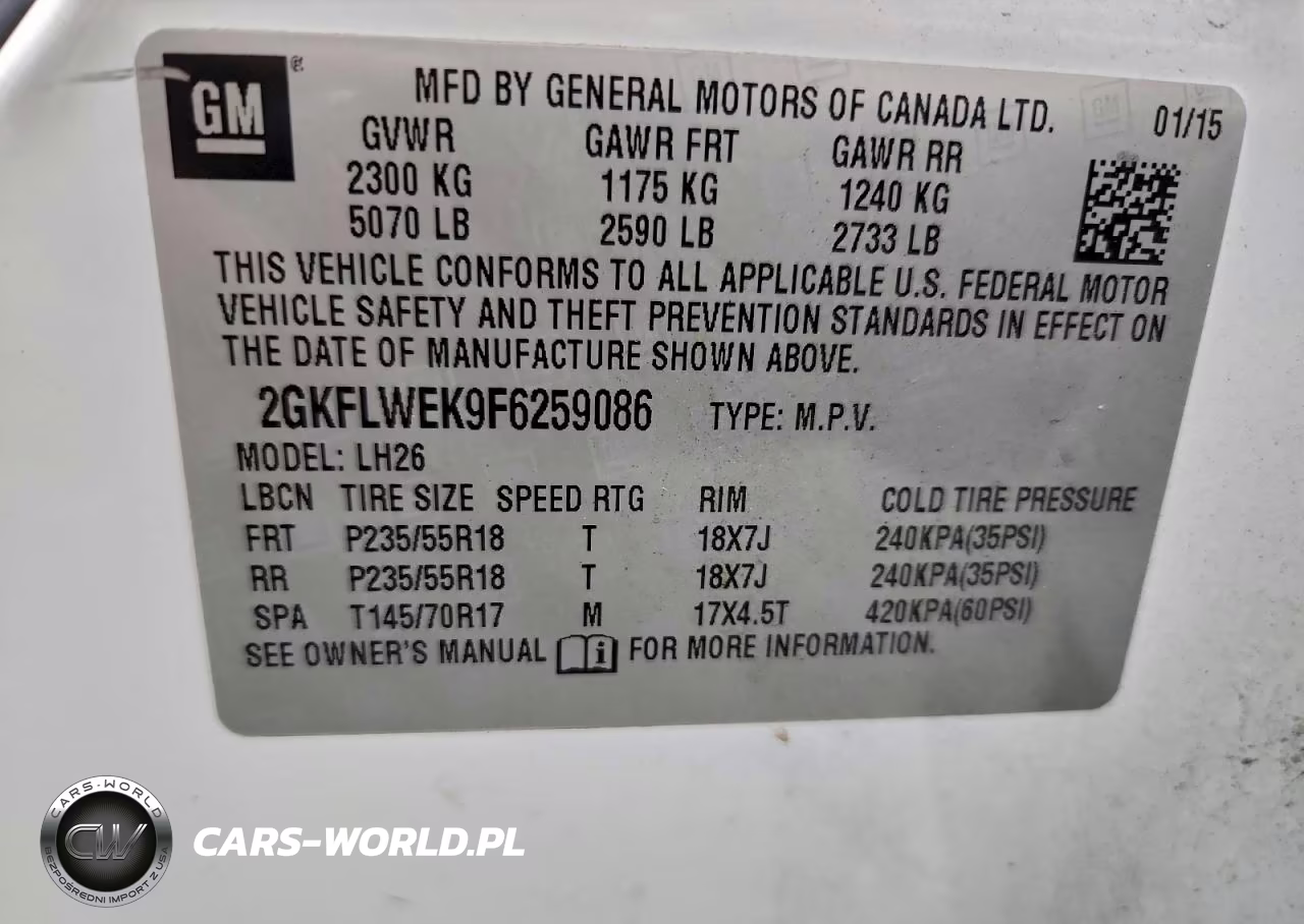 2015 GMC Terrain Sle VIN:2GKFLWEK9F6259086 - 14