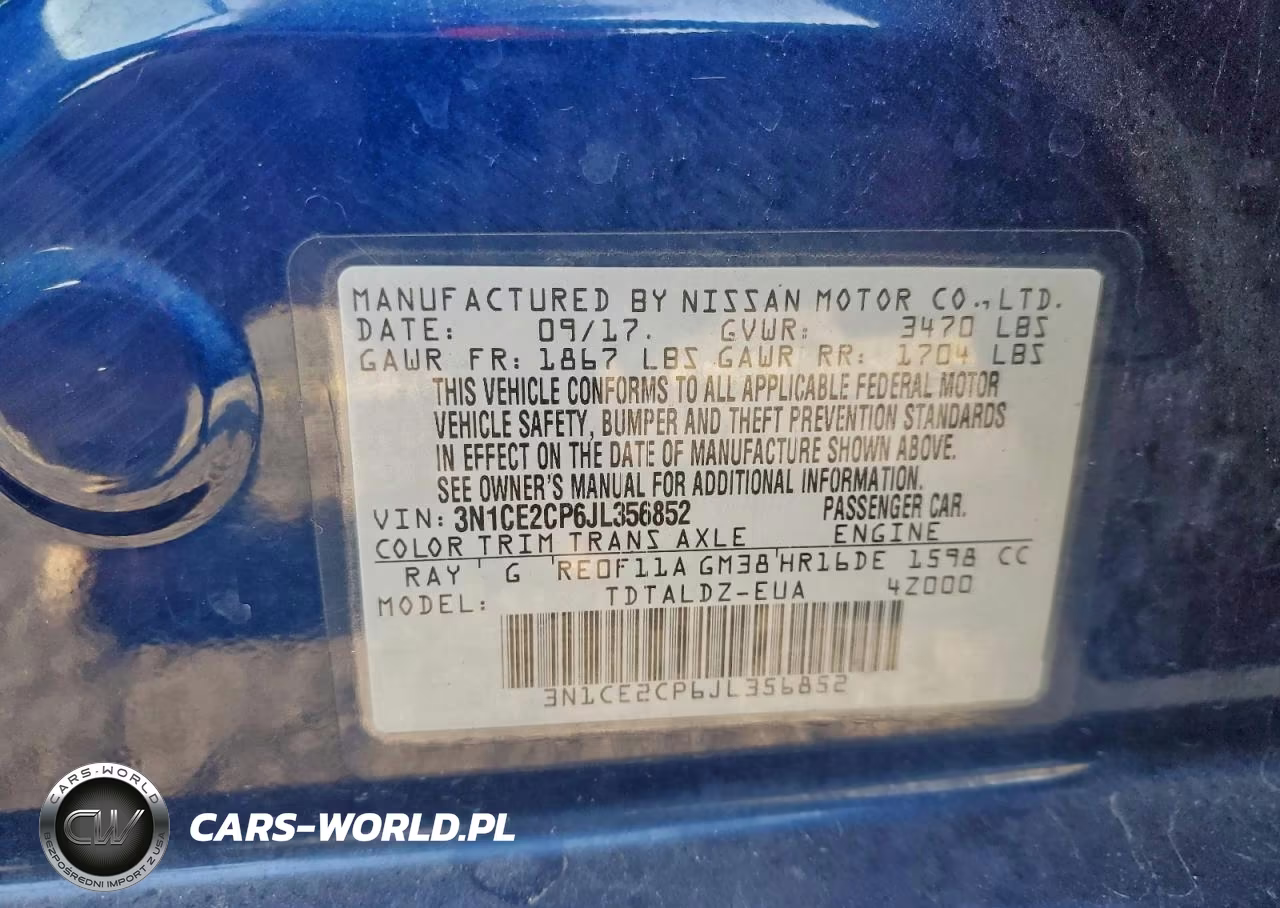 2018 Nissan Versa Note S VIN:3N1CE2CP6JL356852 - 14