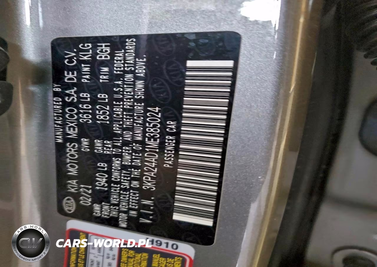 2021 Kia Rio Lx VIN:3KPA24AD1ME385024 - 12
