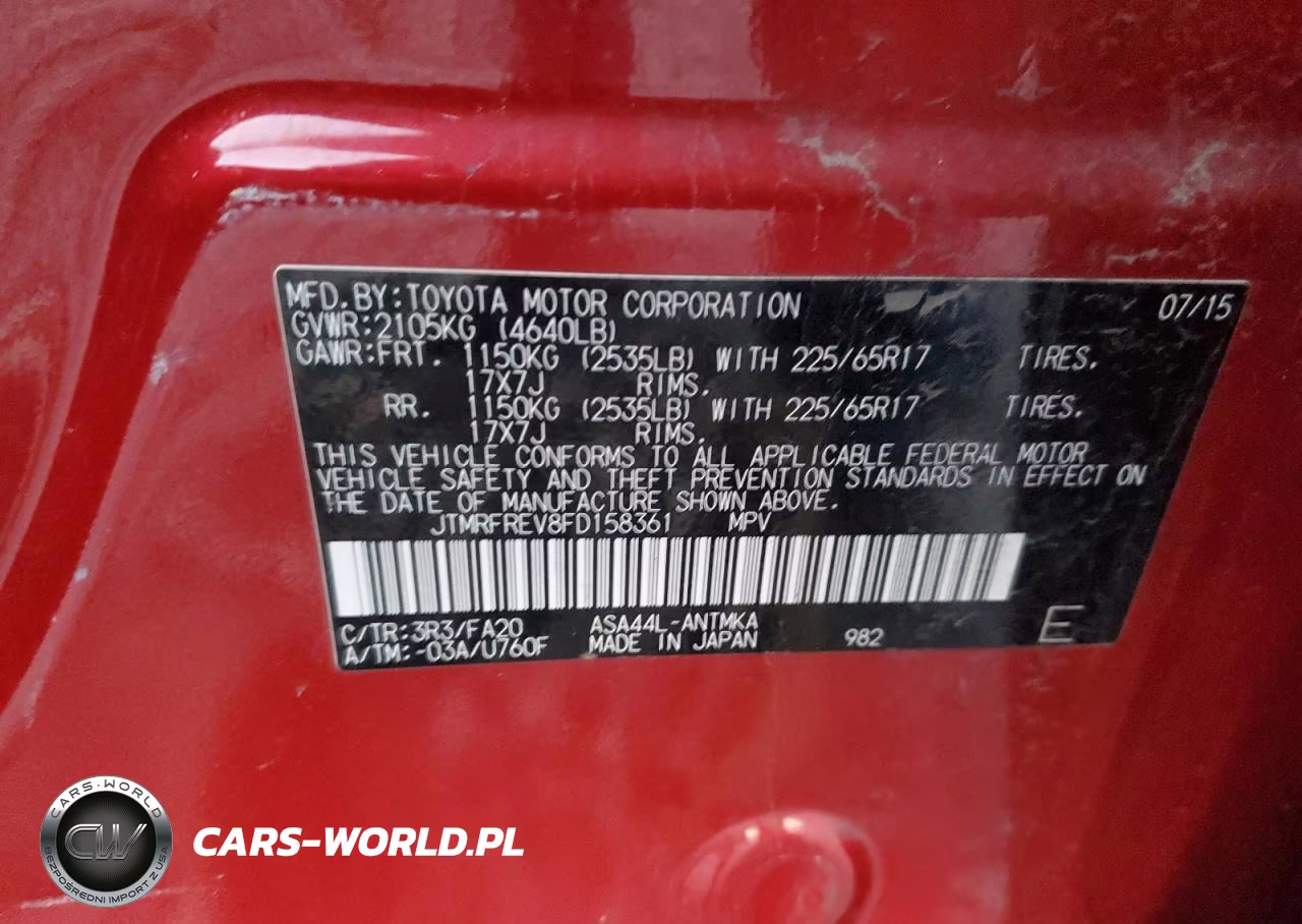 2015 Toyota Rav4 Xle VIN:JTMRFREV8FD158361 - 13