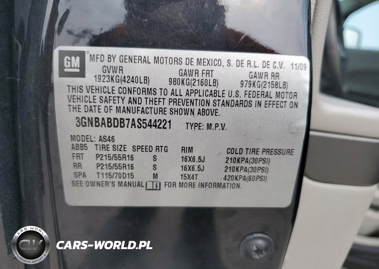 2010 Chevrolet Hhr Lt VIN:3GNBABDB7AS544221 - 13