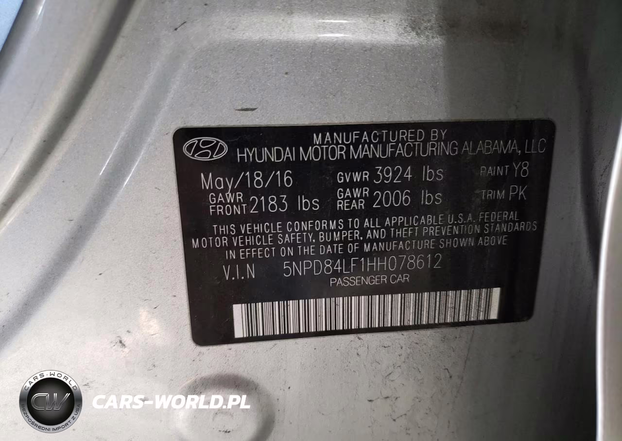 2017 Hyundai Elantra Se VIN:5NPD84LF1HH078612 - 12