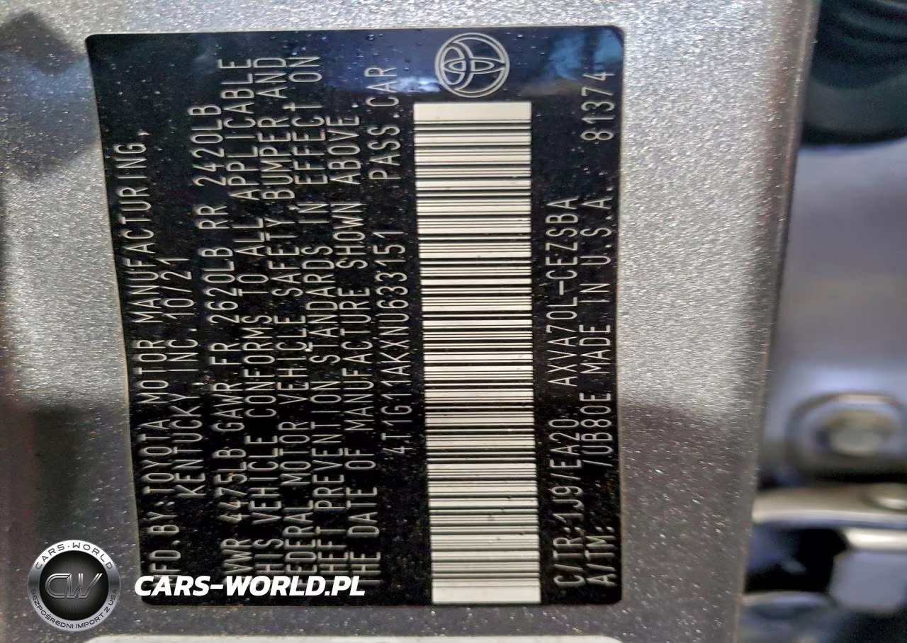 2022 Toyota Camry Se VIN:4T1G11AKXNU633151 - 12