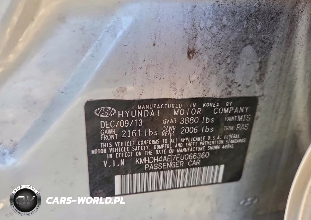 2014 Hyundai Elantra Se VIN:KMHDH4AE7EU066360 - 12
