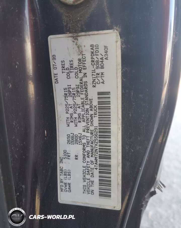 1999 Toyota Tacoma Xtracab VIN:4TAWM72N7XZ556291 - 12