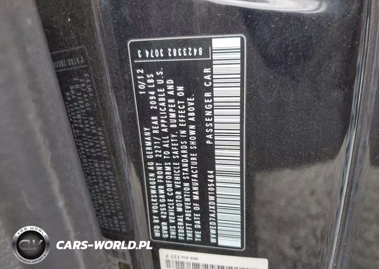 2013 Volkswagen Gti VIN:WVWED7AJXDW105464 - 13
