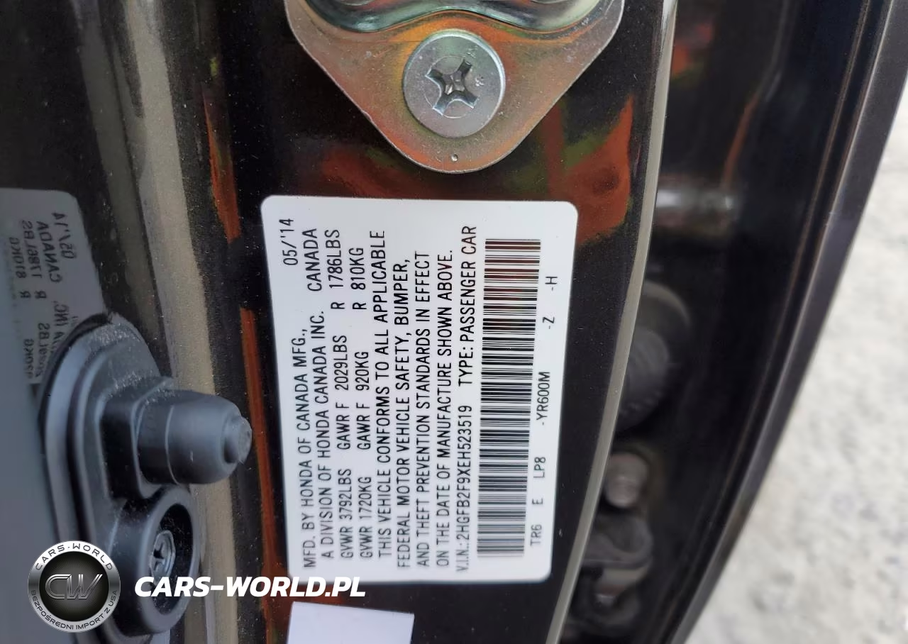 2014 Honda Civic Exl VIN:2HGFB2F9XEH523519 - 12