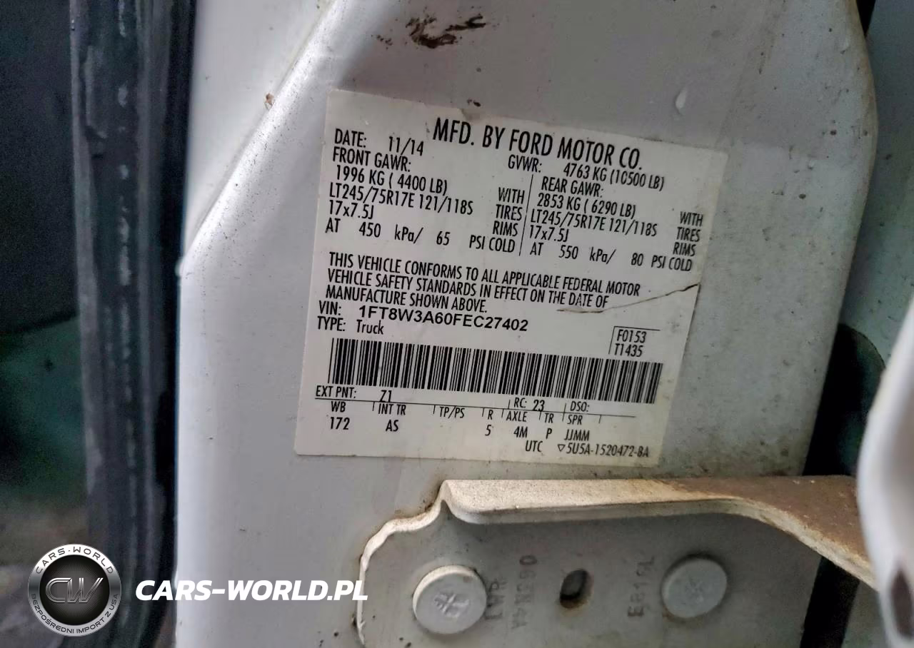 2015 Ford F350 Super Duty VIN:1FT8W3A60FEC27402 - 13