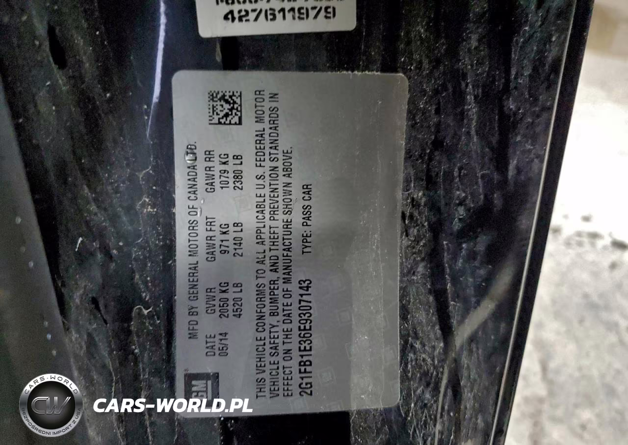 2014 Chevrolet Camaro Lt VIN:2G1FB1E36E9307143 - 12