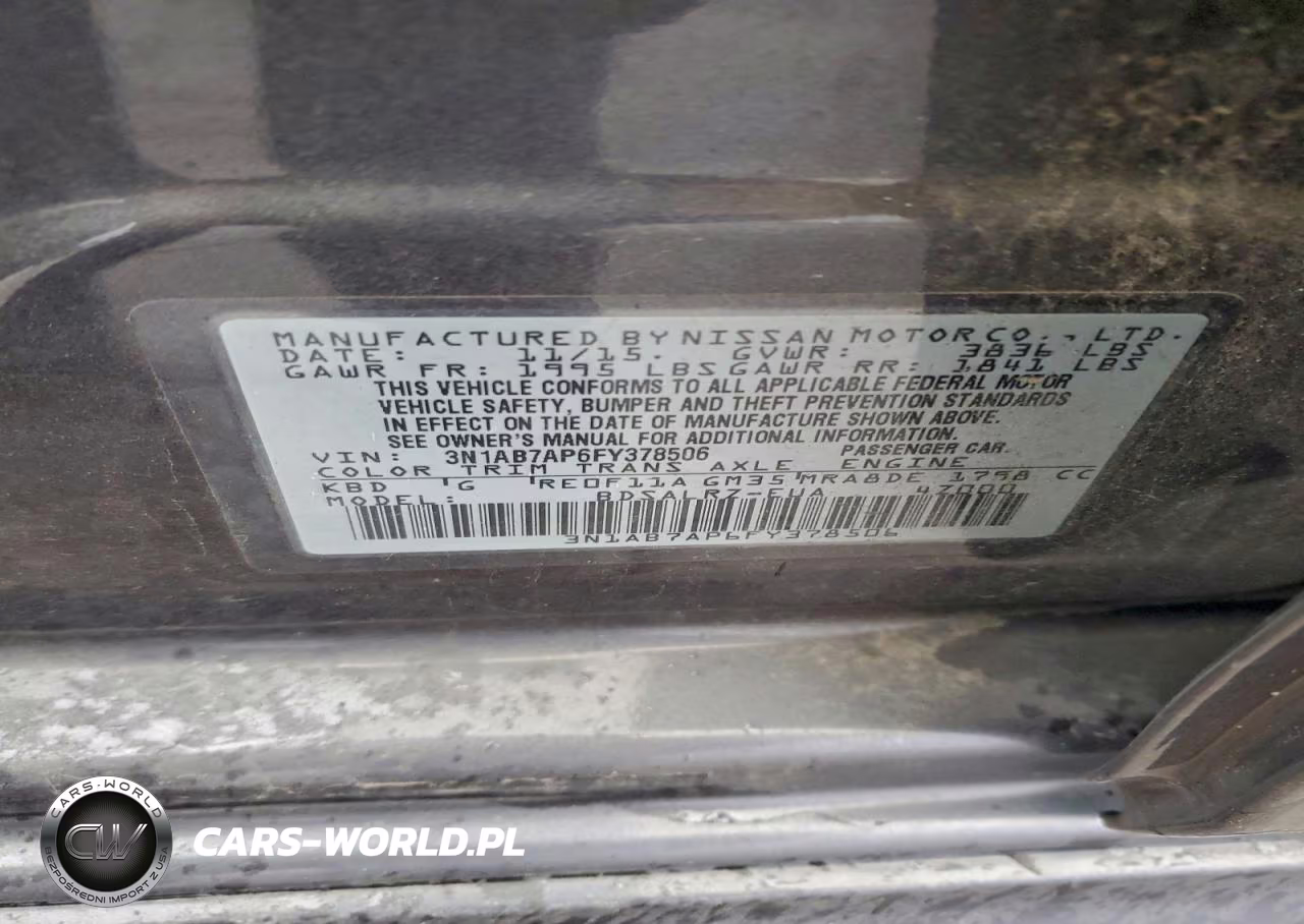 2015 Nissan Sentra S VIN:3N1AB7AP6FY378506 - 12