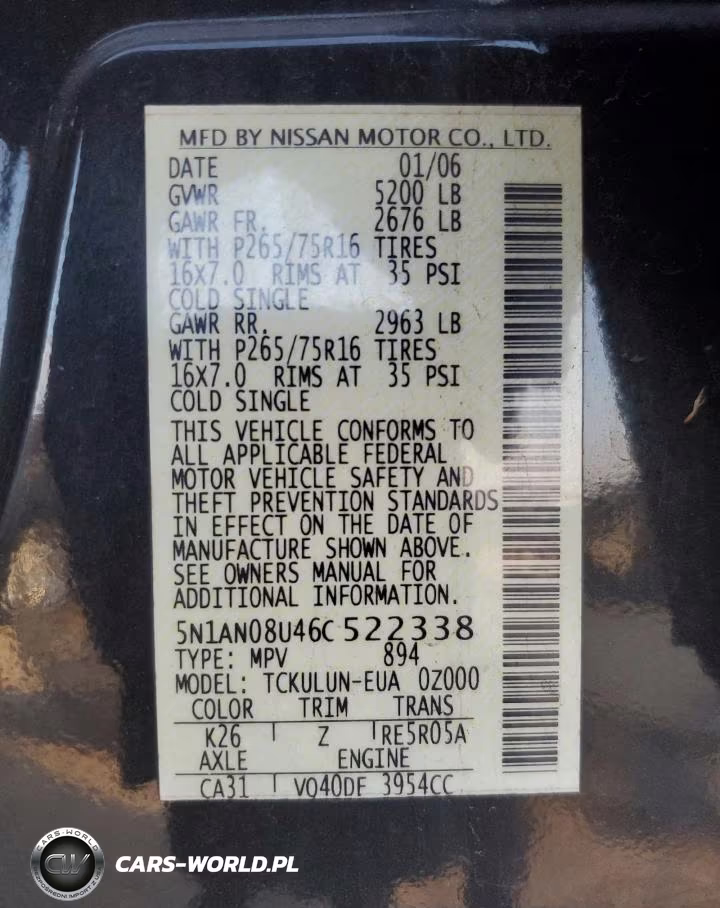 2006 Niss Xterra X VIN:5N1AN08U46C522338 - 13