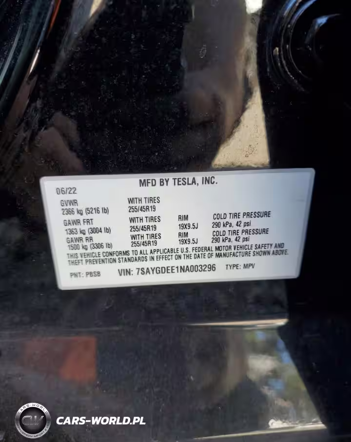 2022 Tesla Model Y VIN:7SAYGDEE1NA003296 - 12