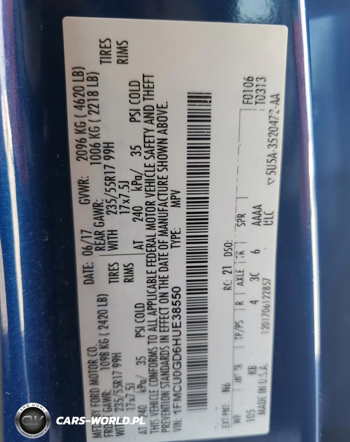 2017 Ford Escape Se VIN:1FMCU0GD6HUE38550 - 14
