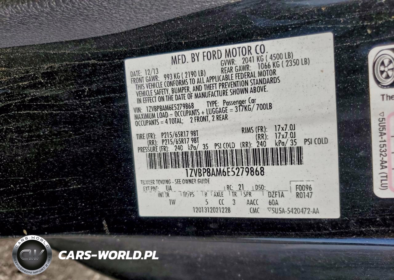2014 Ford Mustang VIN:1ZVBP8AM6E5279868 - 13