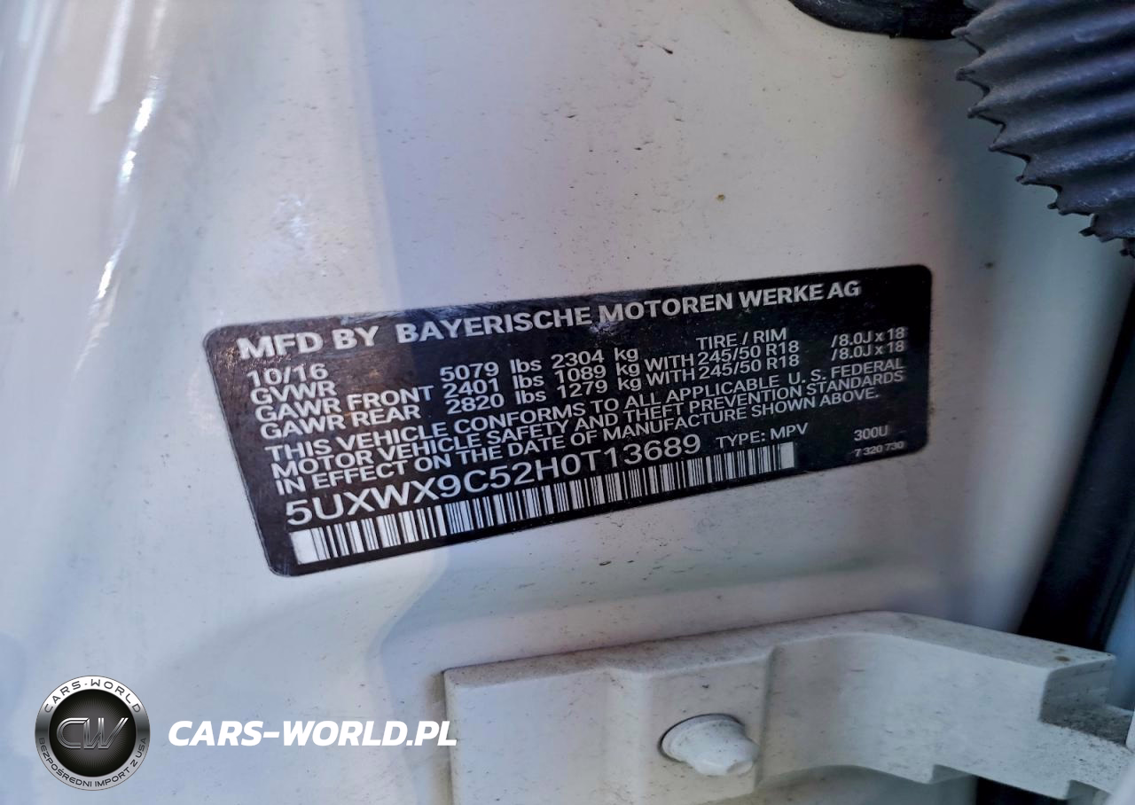 2017 BMW X3 xDrive28I VIN:5UXWX9C52H0T13689 - 12