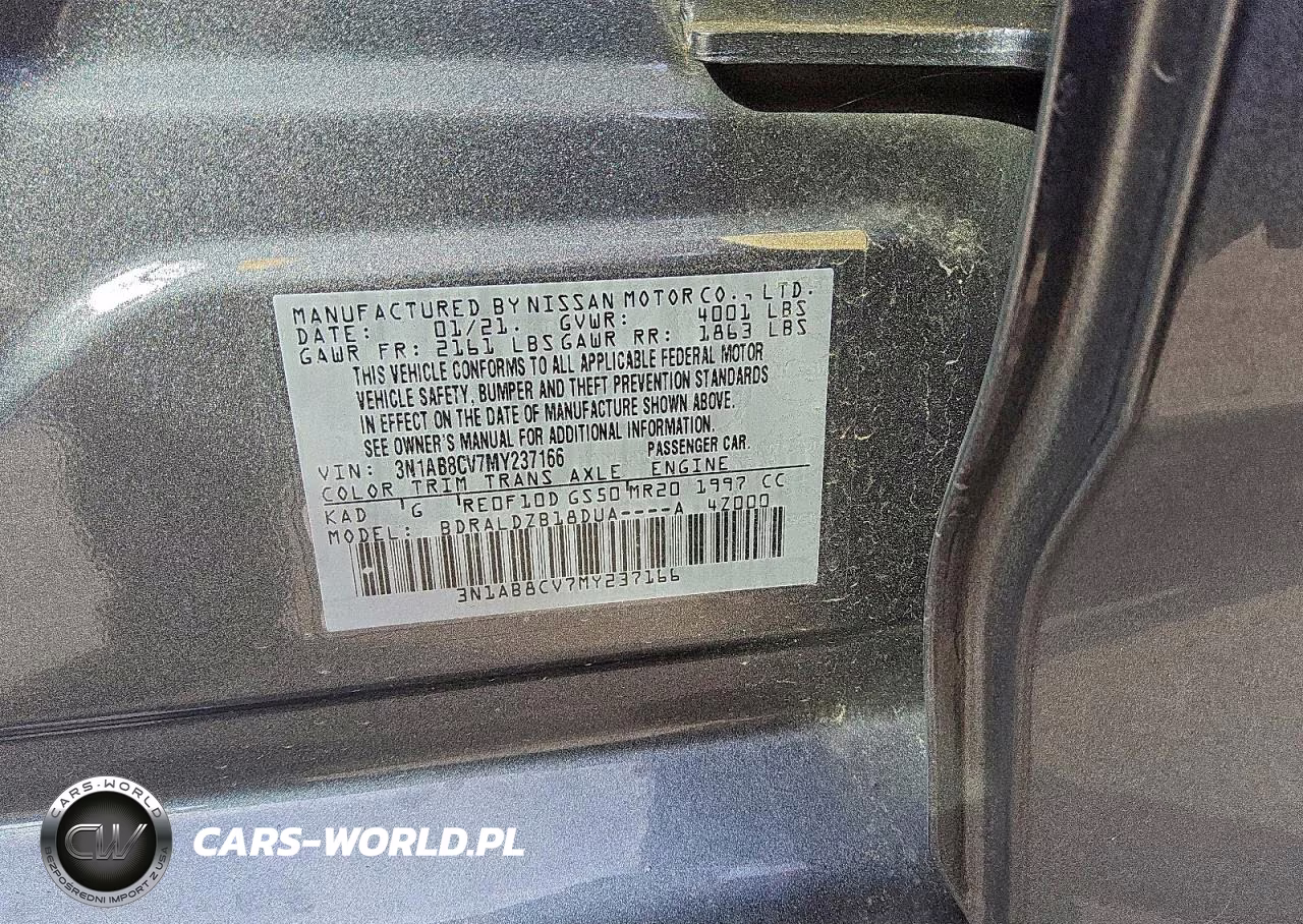 2021 Nissan Sentra Sv VIN:3N1AB8CV7MY237166 - 12