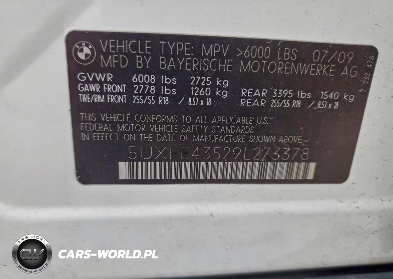 2009 BMW X5 xDrive30I VIN:5UXFE43529L273378 - 13