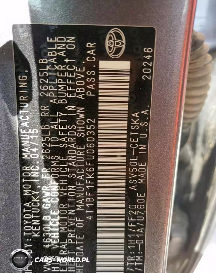2015 Toyota Camry Le VIN:4T1BF1FK6FU060352 - 12