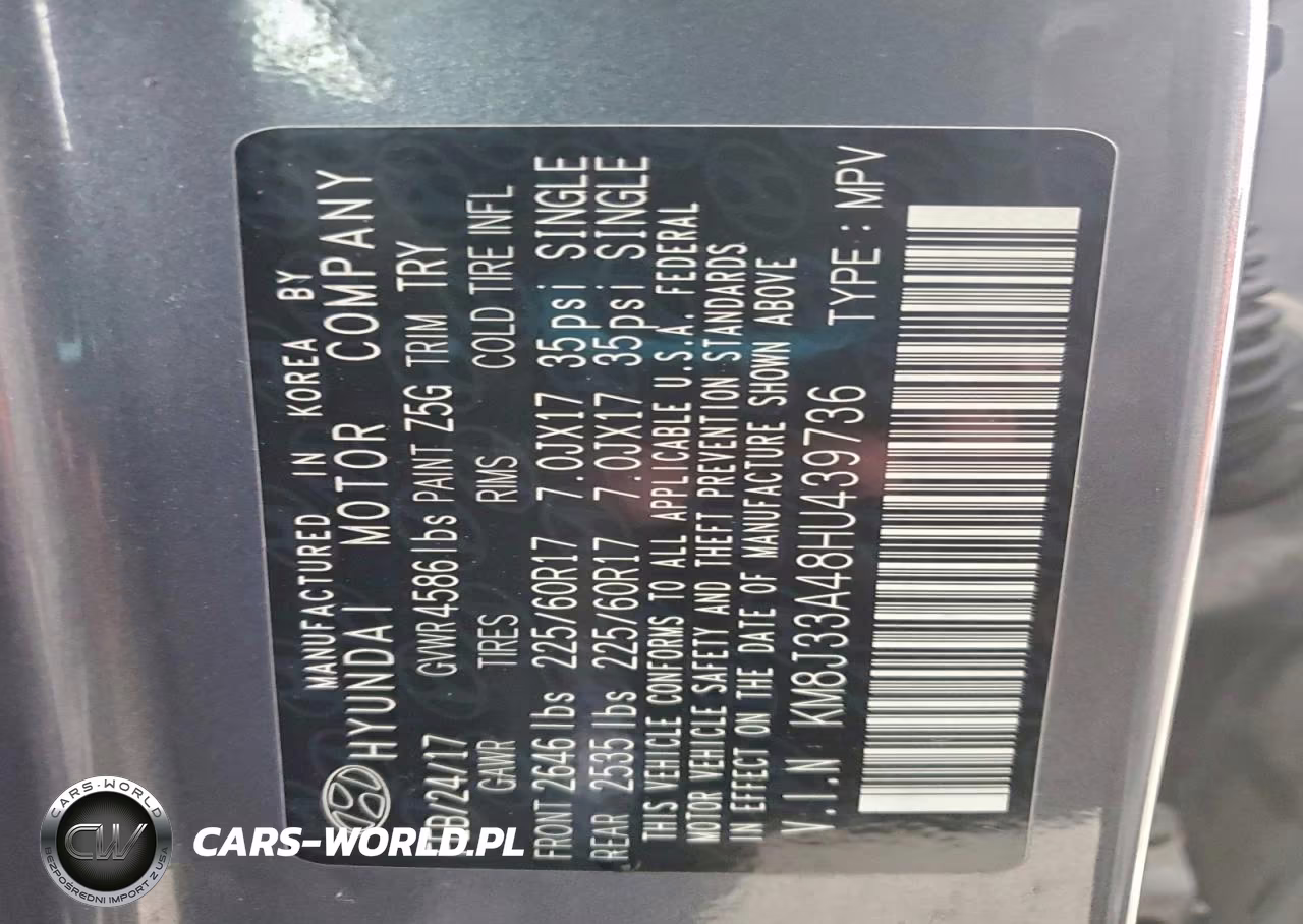 2017 Hyundai Tucson Limited VIN:KM8J33A48HU439736 - 14