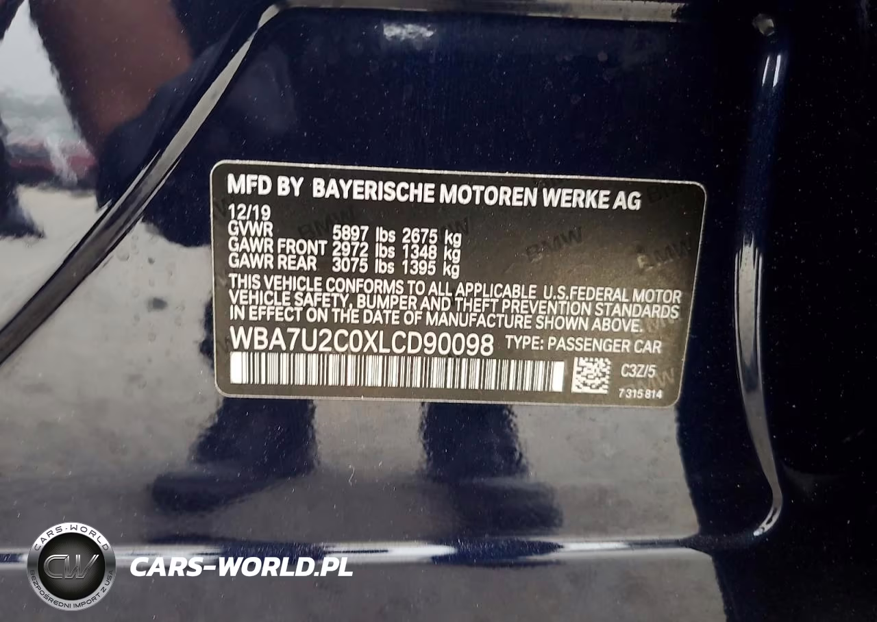 2020 BMW 750 Xi VIN:WBA7U2C0XLCD90098 - 12