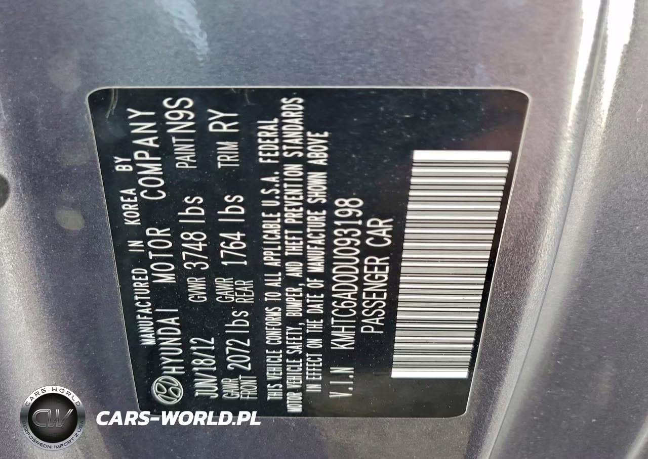 2013 Hyundai Veloster VIN:KMHTC6AD0DU093198 - 12