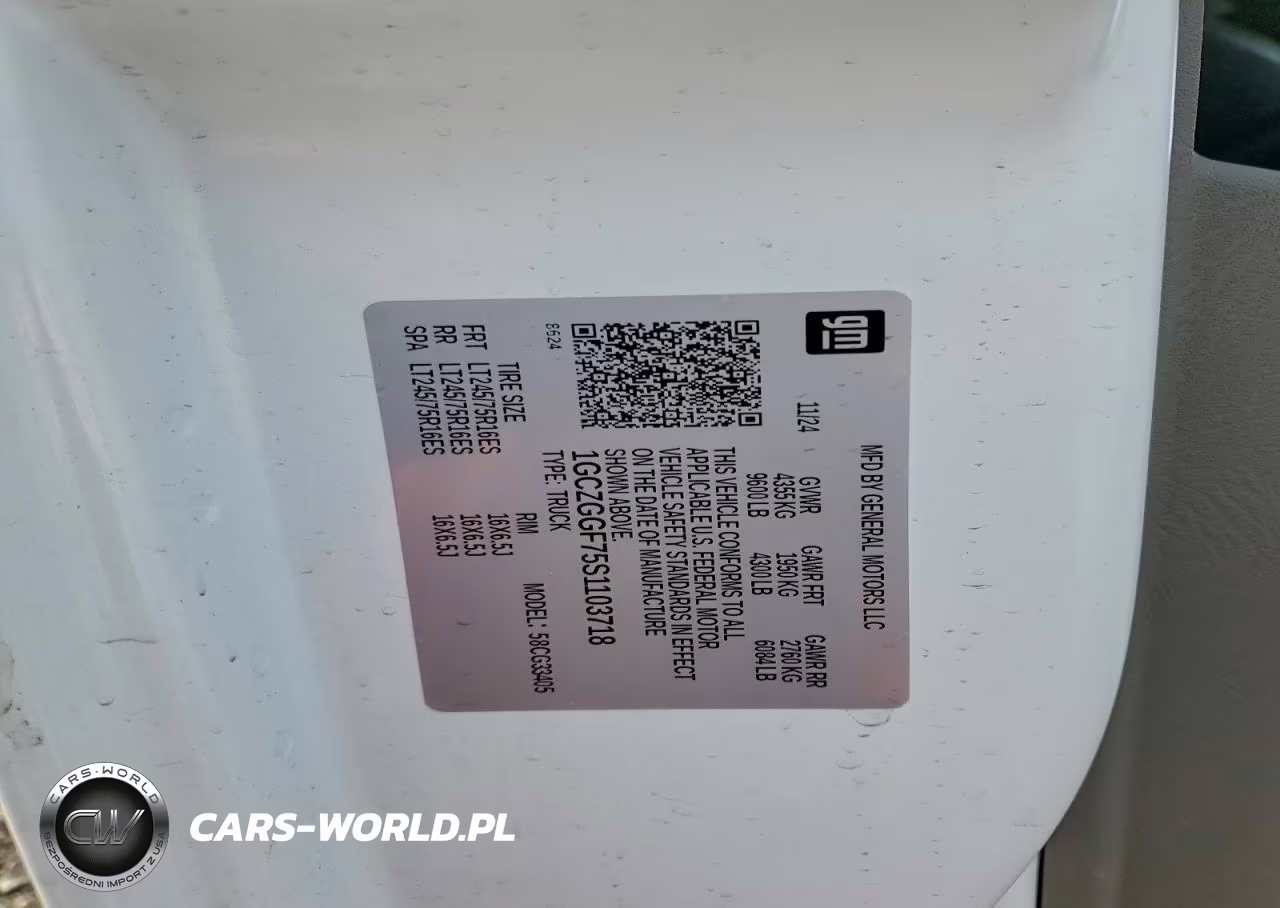 2025 Chevrolet Express G3500 VIN:1GCZGGF75S1103718 - 13