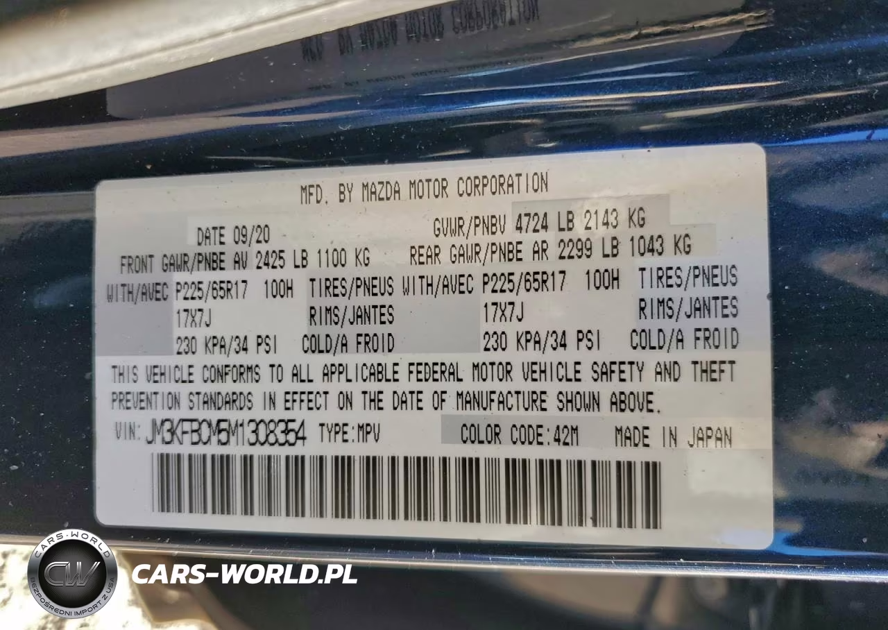 2021 Mazda Cx-5 Touring VIN:JM3KFBCM5M1308354 - 13