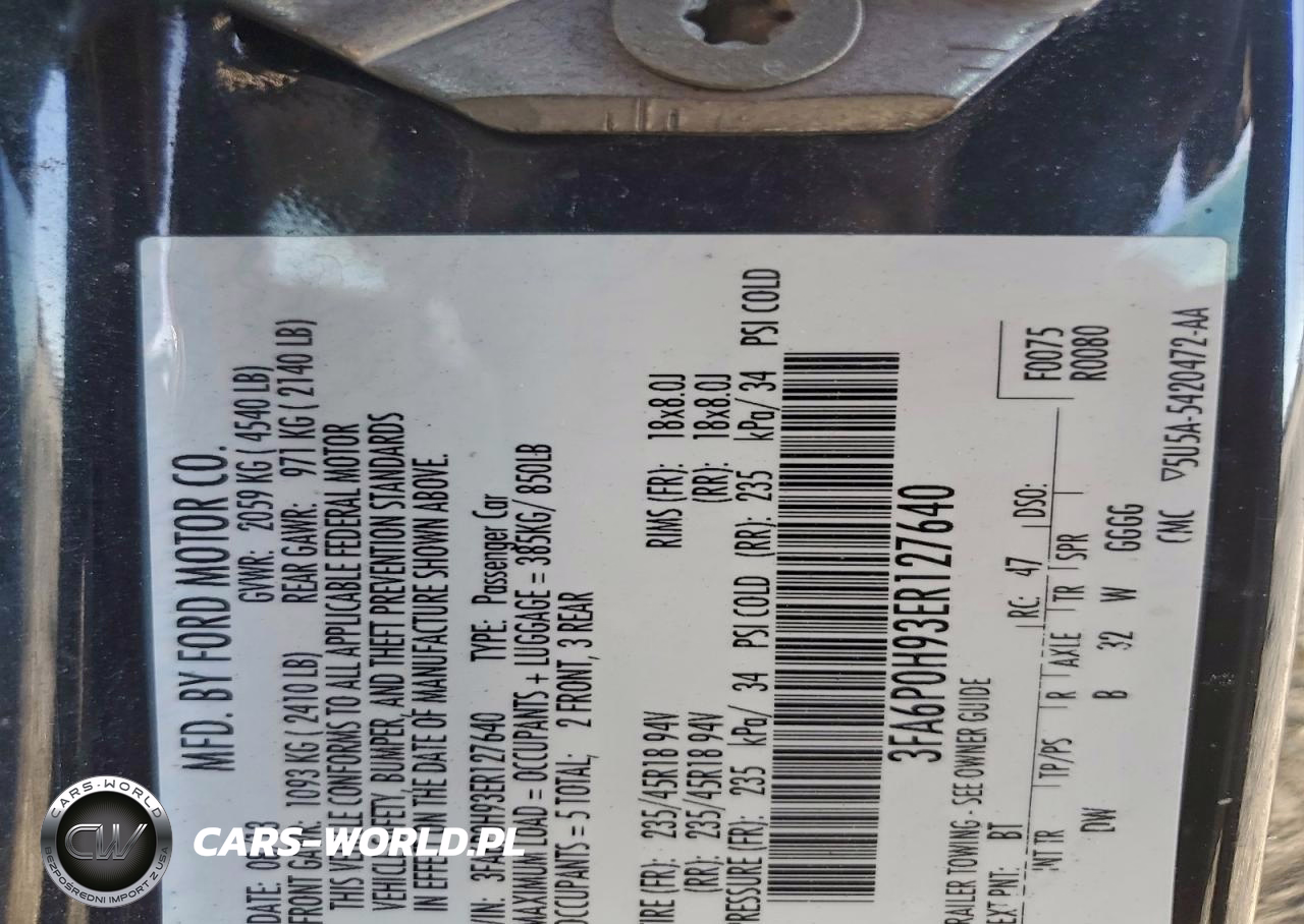 2014 Ford Fusion Se VIN:3FA6P0H93ER127640 - 12